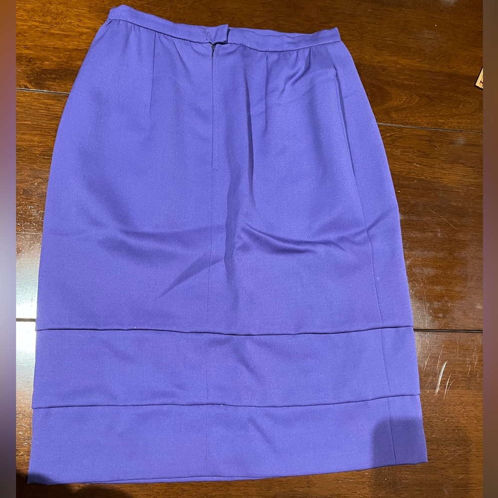 Valentino Vintage Purple Pencil Skirt with Tiers